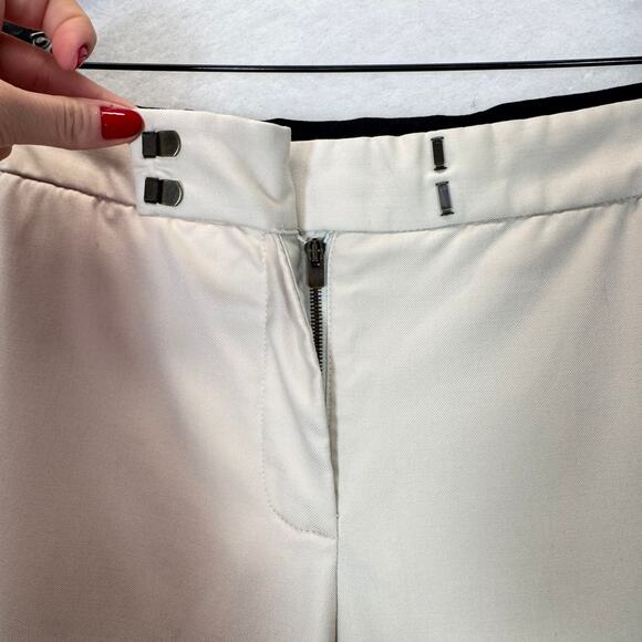 Stella McCartney Minimalist Wide Leg Ivory Wool Trousers Size 8 Quiet Luxury - Picture 6 of 10